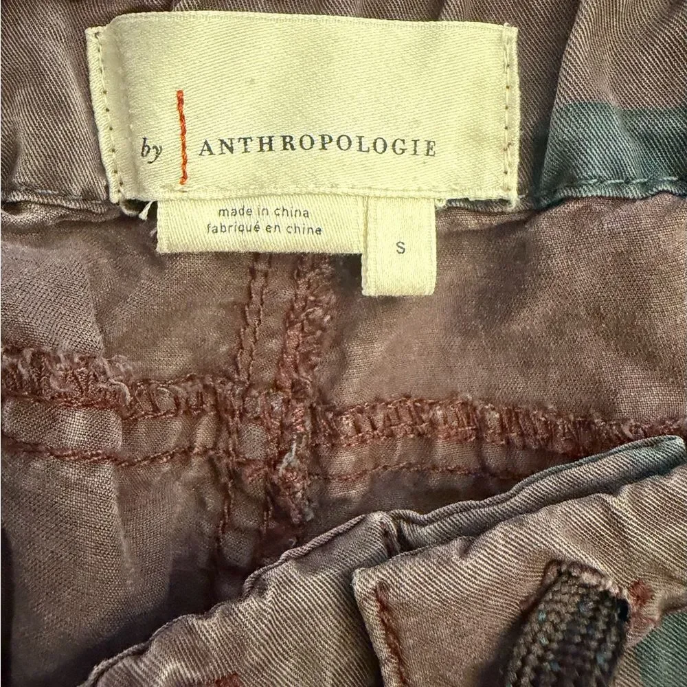 Anthropologie Joggers in Brown and Gray plaid size small - Picture 3 of 8